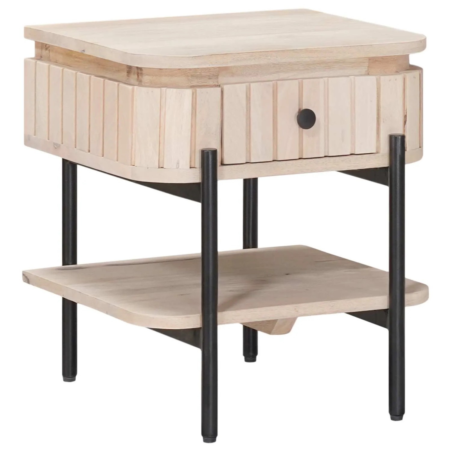 vidaXL Handgefertigter Nachttisch Weiß 40 x 35 x 45 cm 42020106