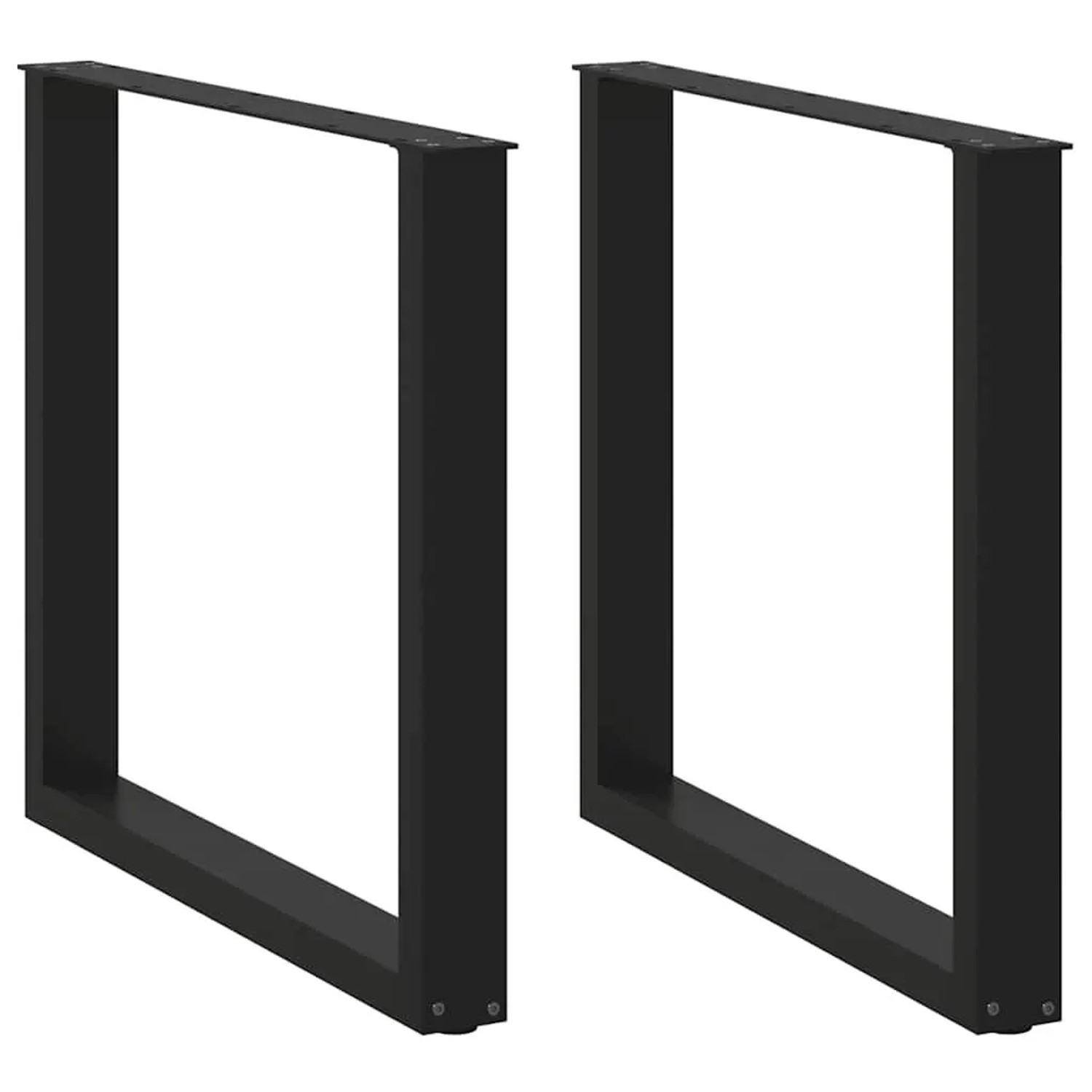 vidaXL Esstischbeine U-Form 2 Stk Schwarz 80x72-73 cm Stahl 4013188
