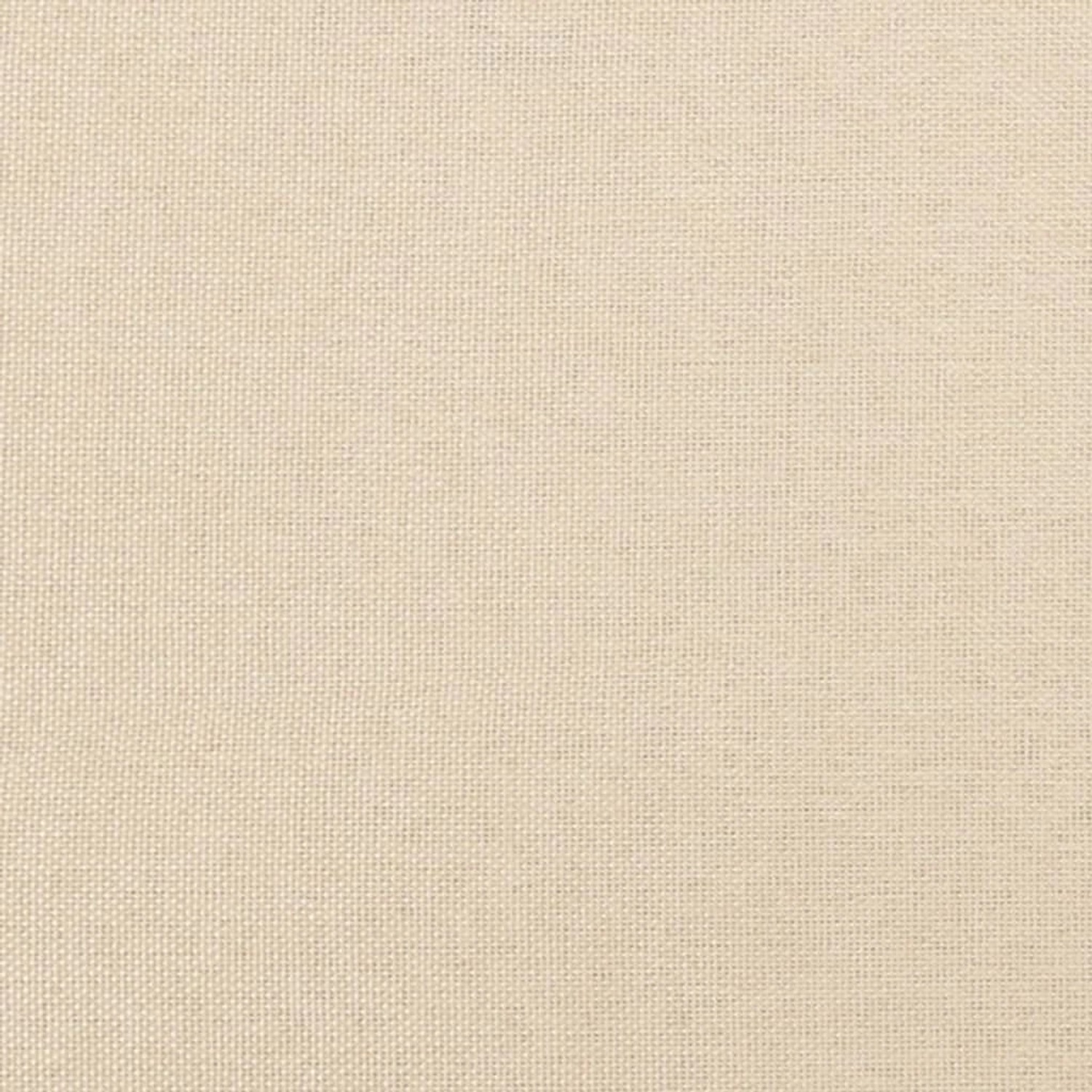 Detailansicht: Cremefarbener Stoffbezug des vidaXL Bettgestells 100x200 cm.