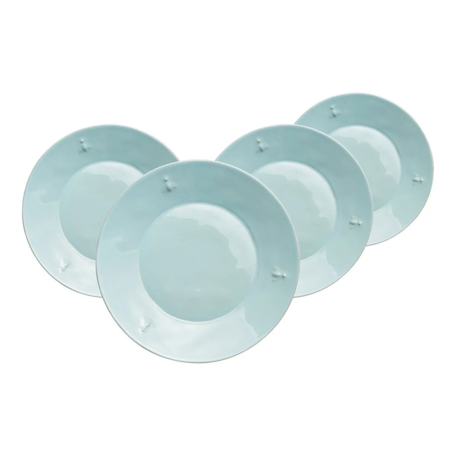 La Rochère Biene Abeille Dessertteller 21 cm 4er Set Blau