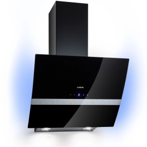 Klarstein Clara 60 Dunstabzugshaube Glas 509 m³/h Touch Ambiente-Licht Schwarz