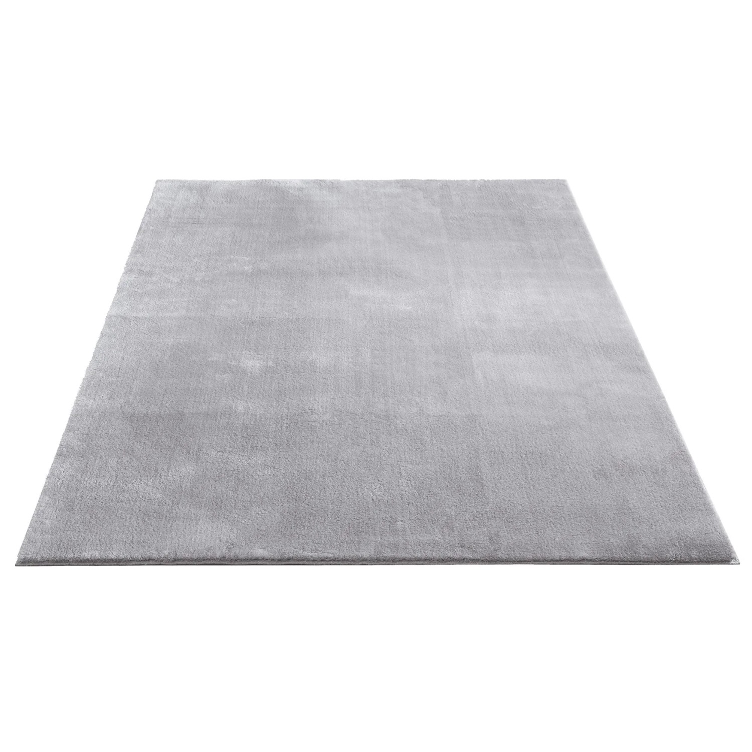 Floornovo Hochflor Teppich Nr. 56 Grau Einfarbig 110 x 60 cm günstig online kaufen