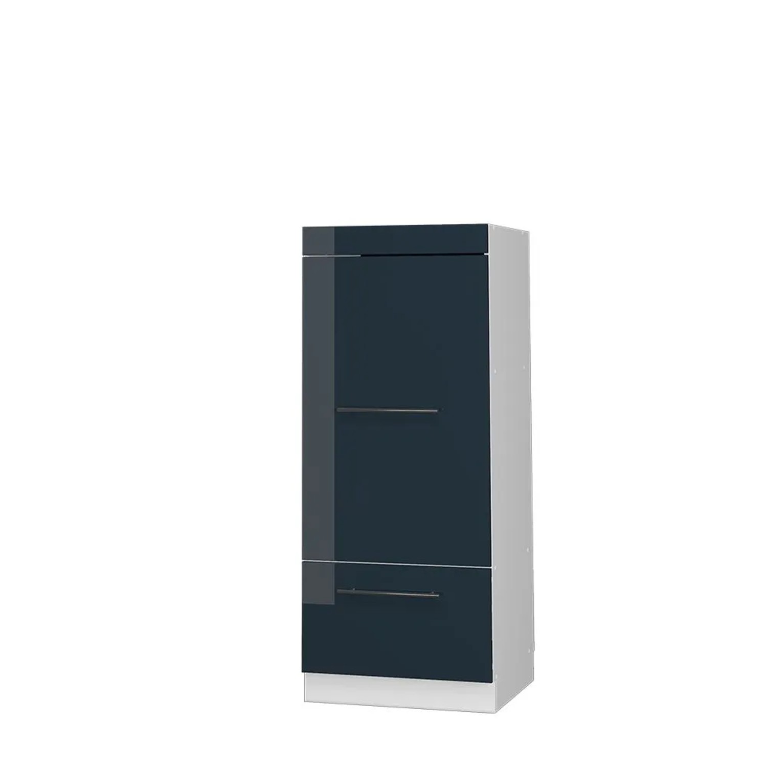 Vicco Vorratsschrank Fame-Line Dunkelblau Hochglanz/Weiß 60 x 154