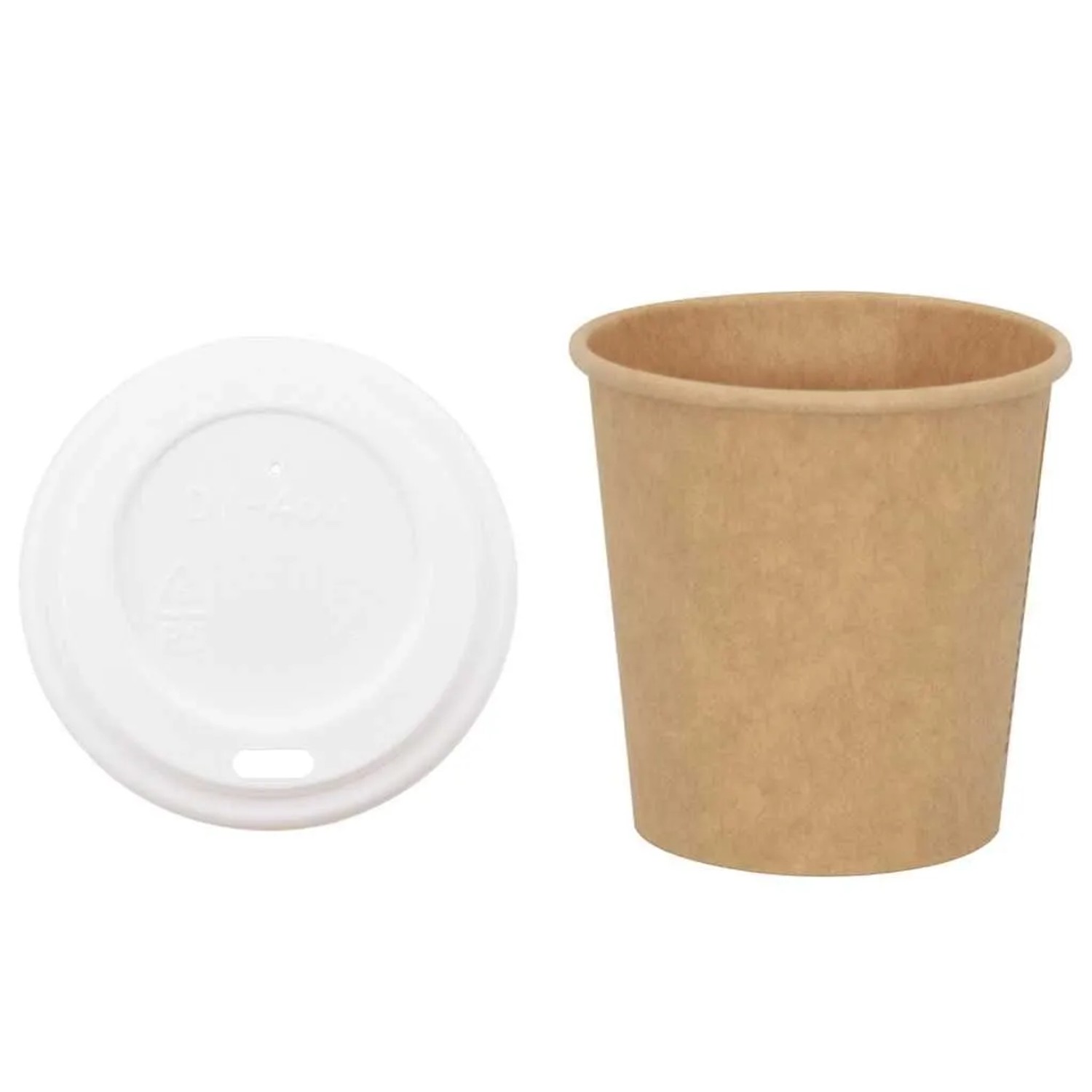 DELUKE Pappbecher Braun 1000 Stück Mit Deckel 100ml Einwegbecher Getränkebecher Pappe Becher Einweg Kaffeebecher Teebecher Partybecher
