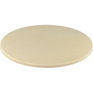 Runder Jamestown Pizzastein aus Keramik, geeignet für Grill und Ofen.