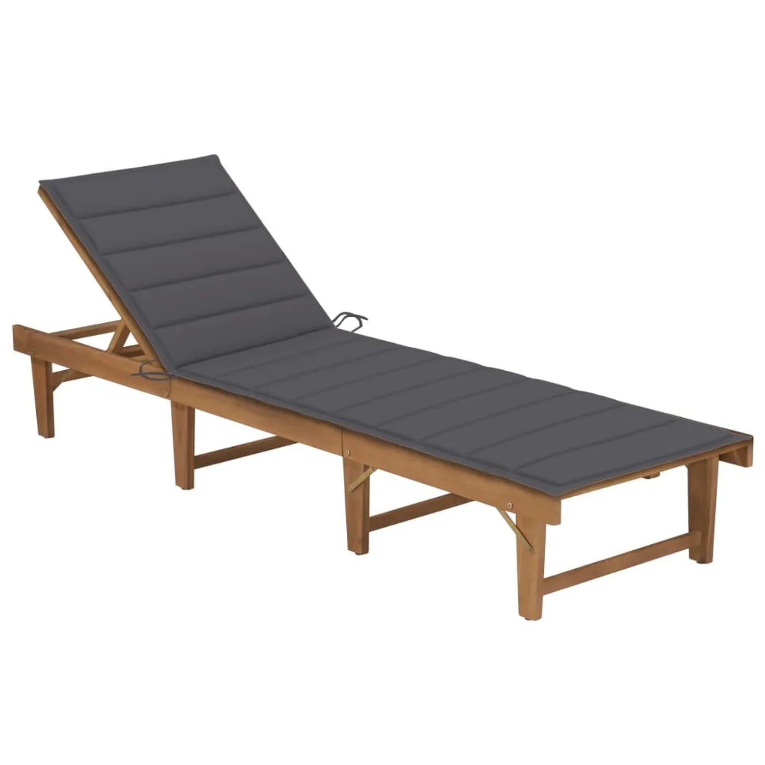 vidaXL Klappbare Sonnenliege mit Auflage Akazie Massivholz 3064164