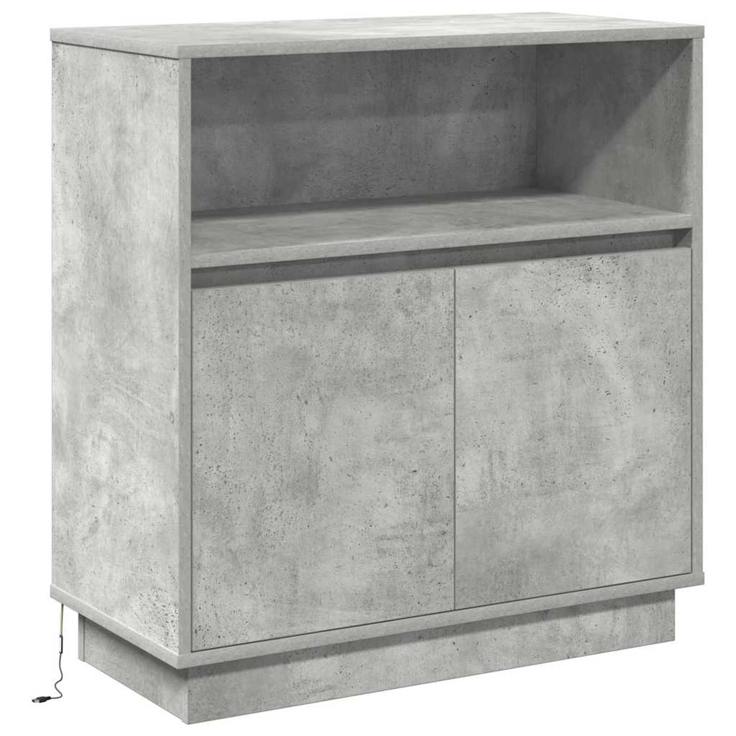 vidaXL Sideboard mit LED Betongrau 71 x 34,5 x 75 cm Holzwerkstoff 869653 günstig online kaufen