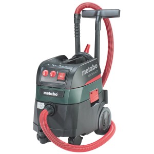 Metabo ASR 35 M ACP Allessauger für Nass- und Trockenreinigung mit rotem Schlauch.