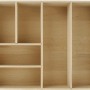 Fackelmann Schubladenbox aus Buche mit 6 Fächern für Badmöbel-Zubehör.