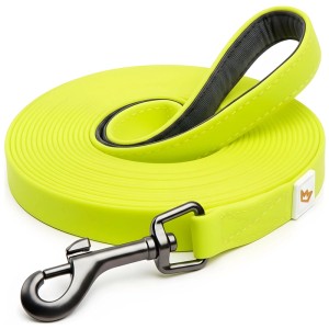 Rudelkönig Schleppleine Hund 5 m Gelb PVC Beschichtet Freilaufleine