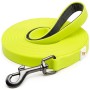 Gelbe Rudelkönig Schleppleine, 5 m, PVC-beschichtet, mit Karabiner und Handschlaufe.