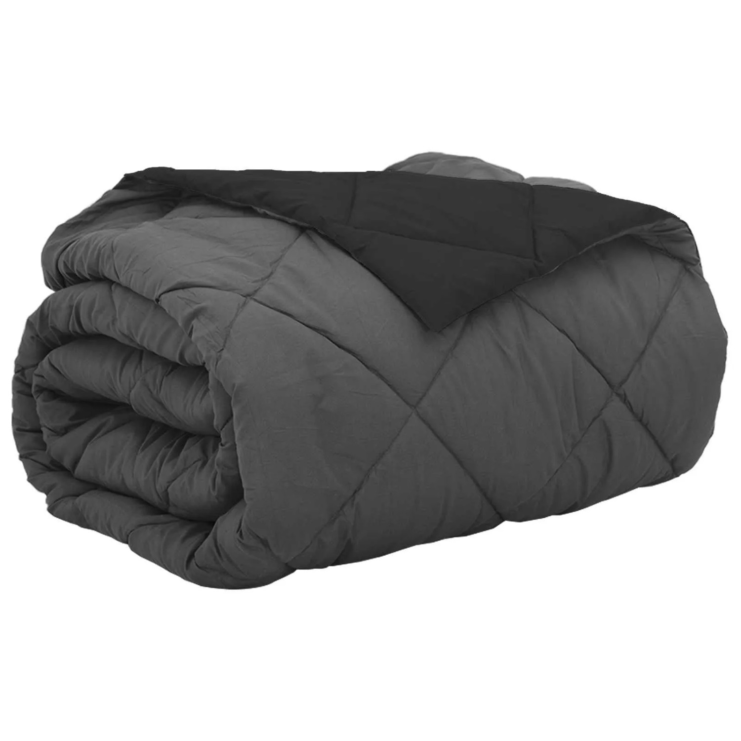 vidaXL Sommerdecke Schwarz und Anthrazit 220 x 260 cm Mikrofaser 42025486