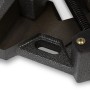 Detailaufnahme: Grauguss EBERTH Winkelschraubstock, 104mm Backenbreite, für Werkbankmontage.