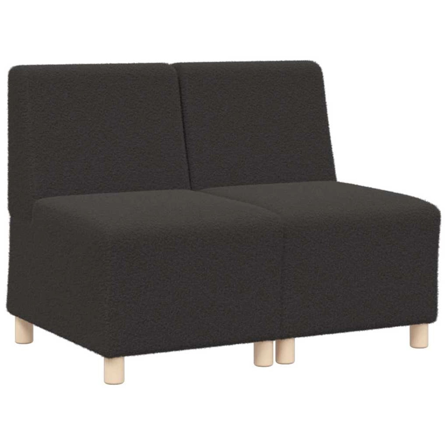 vidaXL Modulares Sofa ohne Armlehnen 2 Stk Dunkelgrau 55 x 74 x 82 cm 33997 günstig online kaufen