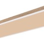 Globo LED-Deckenleuchte Doro, Holz/Weiß, 120x30cm. Dimmbare LED Lampe mit Fernbedienung.
