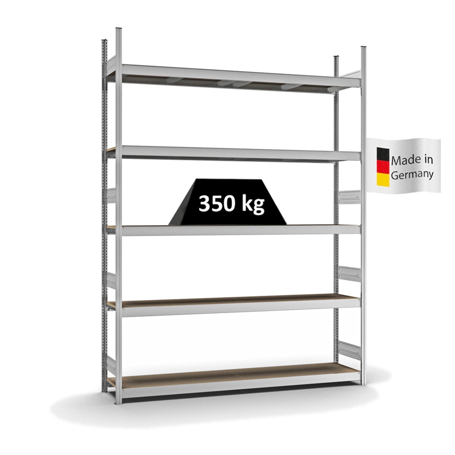 PROREGAL Weitspannregal Stecksystem T-Profil Grundregal HxBxT 300x225x40 cm günstig online kaufen