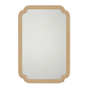 Costway Rechteckiger Spiegel mit Holzrahmen 90 x 60 cm Schlafzimmer