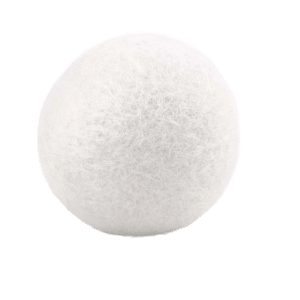 Weißer Hunter Filzball, 4 cm, Katzenspielzeug aus Merinowolle für interaktiven Spielspaß.