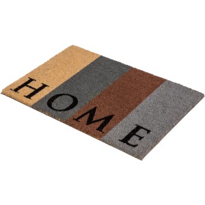 Mehrfarbige Astra Türmatte Coco Style mit HOME Schriftzug, 40x60 cm.