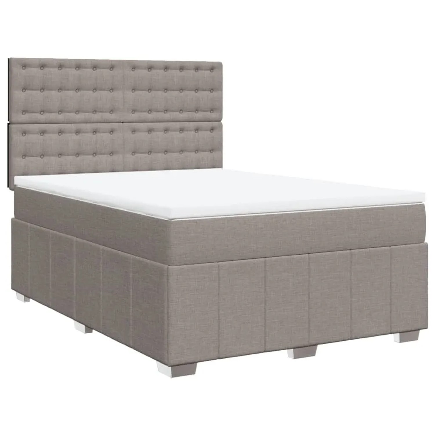 vidaXL Boxspringbett mit Matratze Taupe 140x200 cm Stoff 3291709 günstig online kaufen