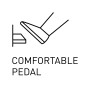 Symbol: Fuß betätigt Pedal des Curver Deco Slim Mülleimers.