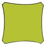 Limegrünes Perel Viereck-Sonnensegel, 500x500 cm, für Garten und Terrasse.
