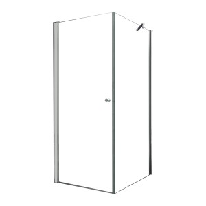 Glasdeals Duschkabine SPA FIX, 90x90x190 cm, rahmenlos mit Tür und Griff.