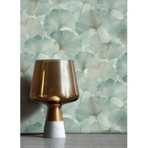 Newroom Vliestapete Druina Türkis Blumen Natur Strukturiert FSC®