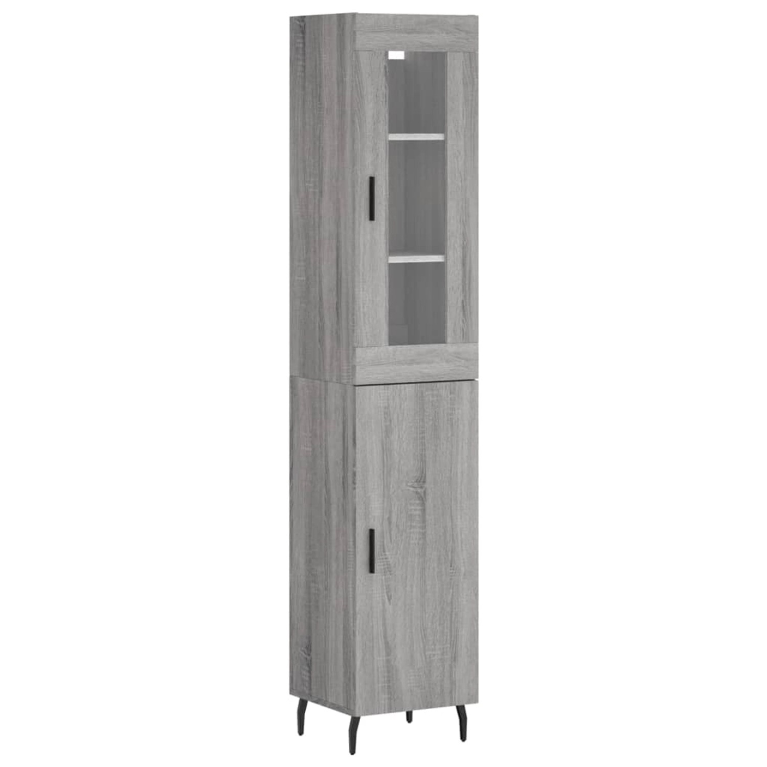 vidaXL Highboard Grau Sonoma 34,5x34x180 cm Holzwerkstoff 3199191 günstig online kaufen