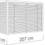 Anthrazitfarbener Bertilo Gartenschrank Box Bike 103x207cm mit Maßangaben.