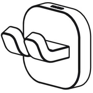 Tiger Haken Ramos Klein, gebürsteter Edelstahl, ideal als Handtuchhalter.