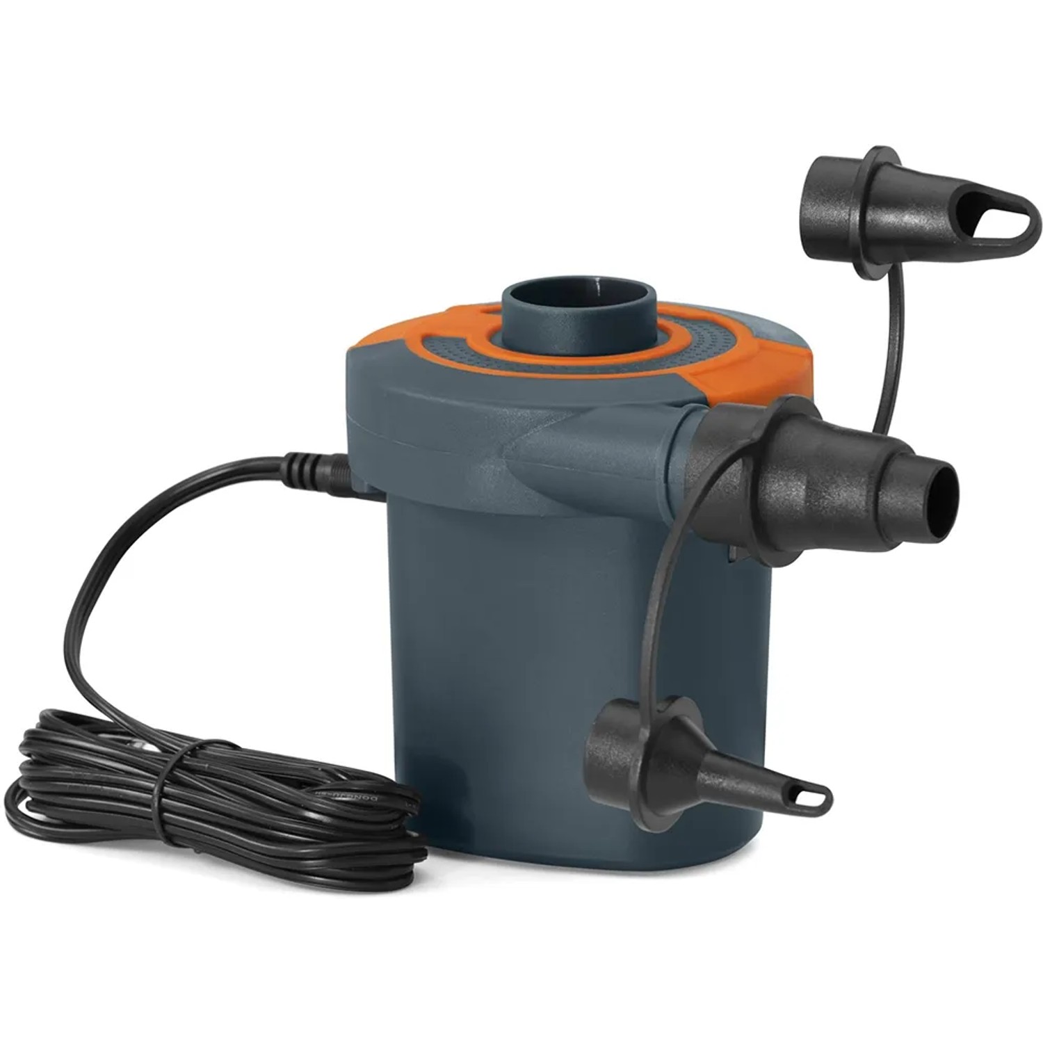 Sidewinder 12V Elektro-Luftpumpe mit Adaptern zum Aufpumpen/Entlüften.