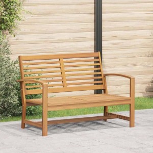 vidaXL Gartenbank Natur 110 x 64 x 76,5 cm Teak-Massivholz 42006401