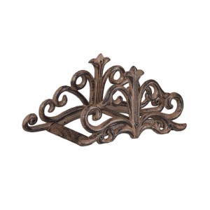 Relaxdays Wand Schlauchhalter Gusseisen Rost Platzsparend 15 cm x 36 cm x 15 cm 2 kg