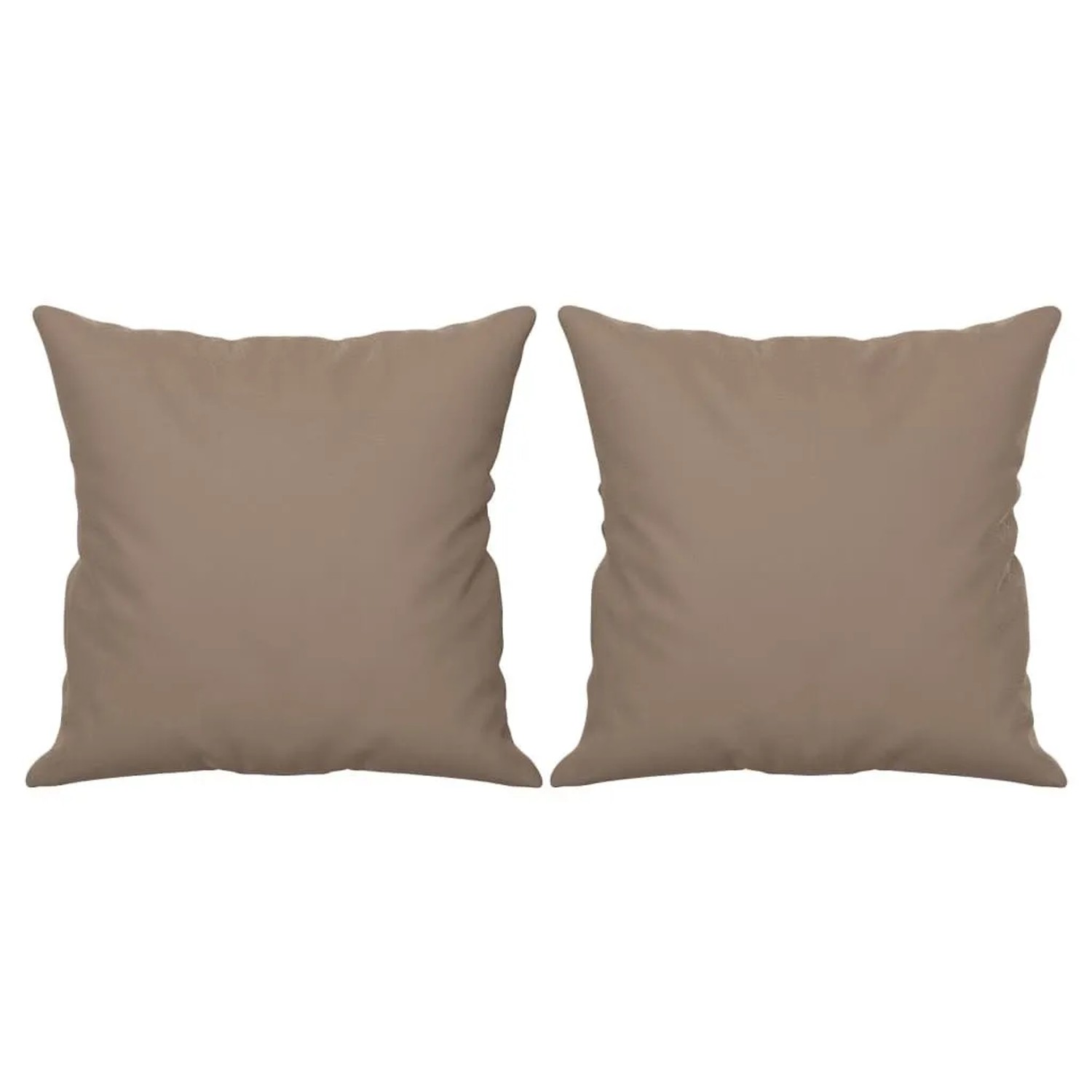 vidaXL Zierkissen 2 Stk Taupe 40x40 cm Mikrofasergewebe 349495