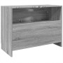 vidaXL Waschbeckenunterschrank, Grau Sonoma, 78x37x59 cm, Holzwerkstoff, mit Schublade und Fach.