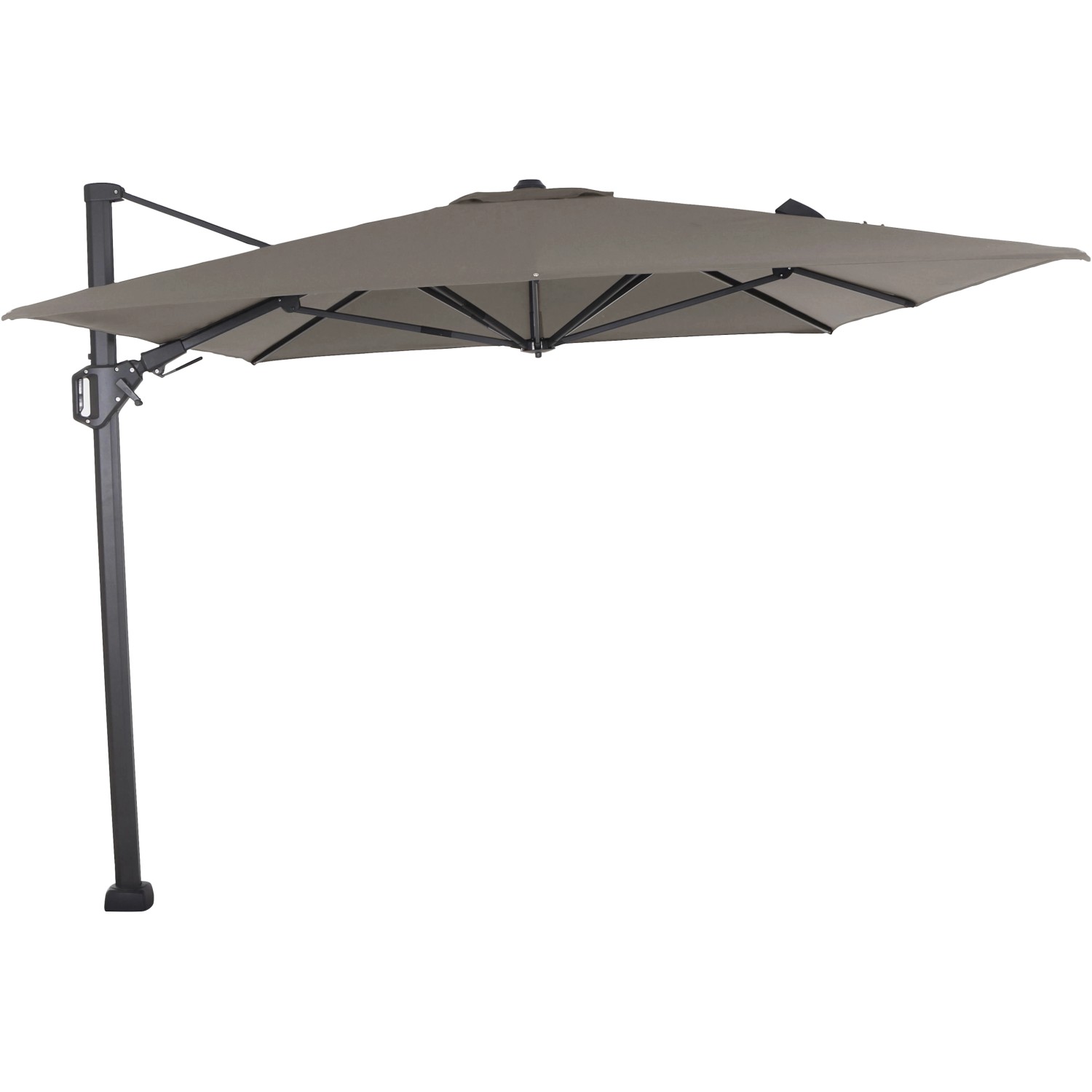 Siena Garden Ampelschirm Sunset N+ 260 cm x 350 cm Taupe mit Kurbelmechanik