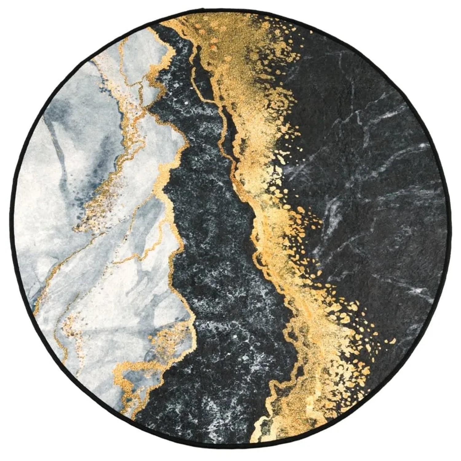 vidaXL Teppich Waschbar Mehrfarbig Ø 120 cm Rutschfest 136614 günstig online kaufen