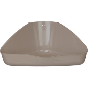 Trixie Ecktoilette, beige Kunststoff Katzentoilette für Kleintierkäfig, 36x21x30 cm.