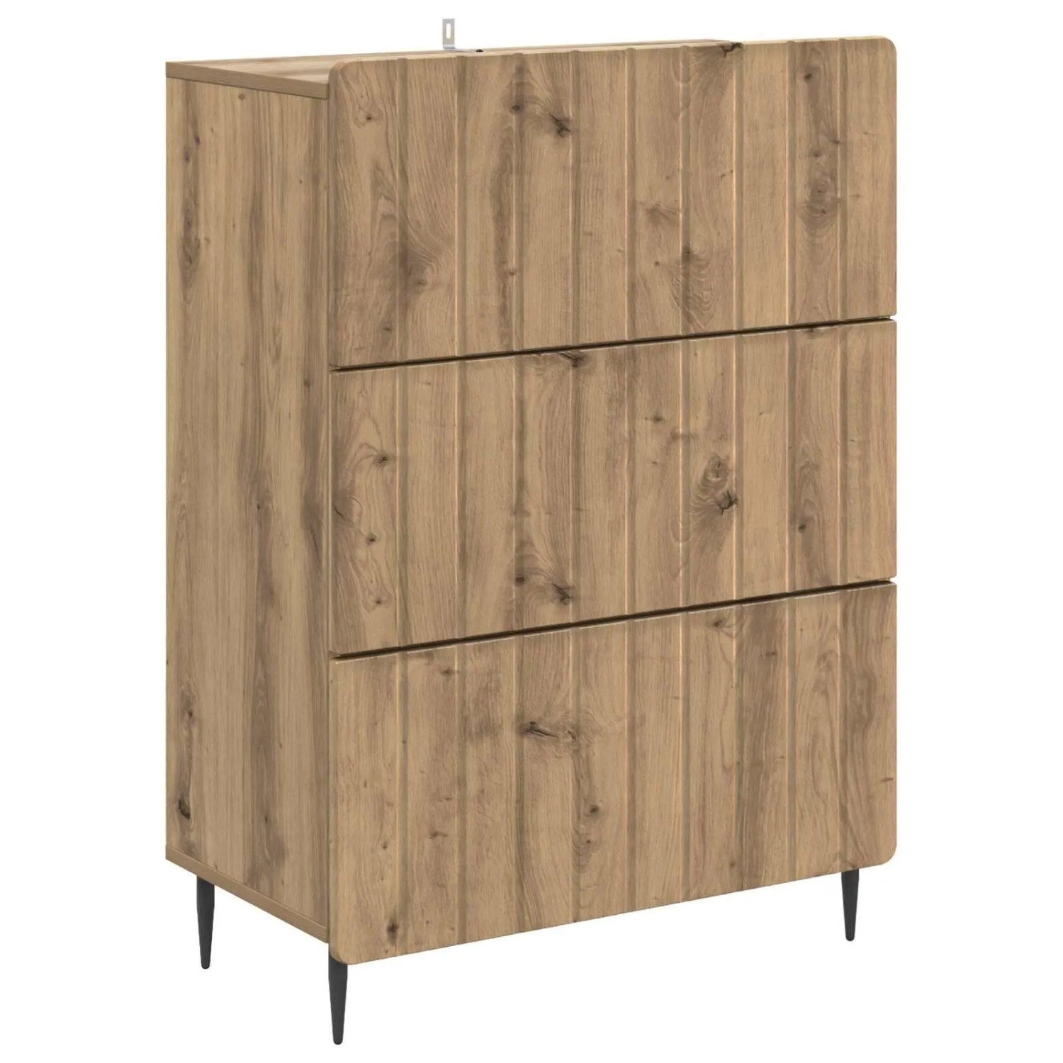 vidaXL Schubladenschrank Artisan-Eiche 66 x 34,5 x 92 cm Holzwerkstoff 894384