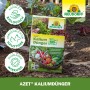 Neudorff Kaliumdünger Azet 2 kg Packung im Gartenbeet. Organisch, verbessert Geschmack und Widerstandskraft.