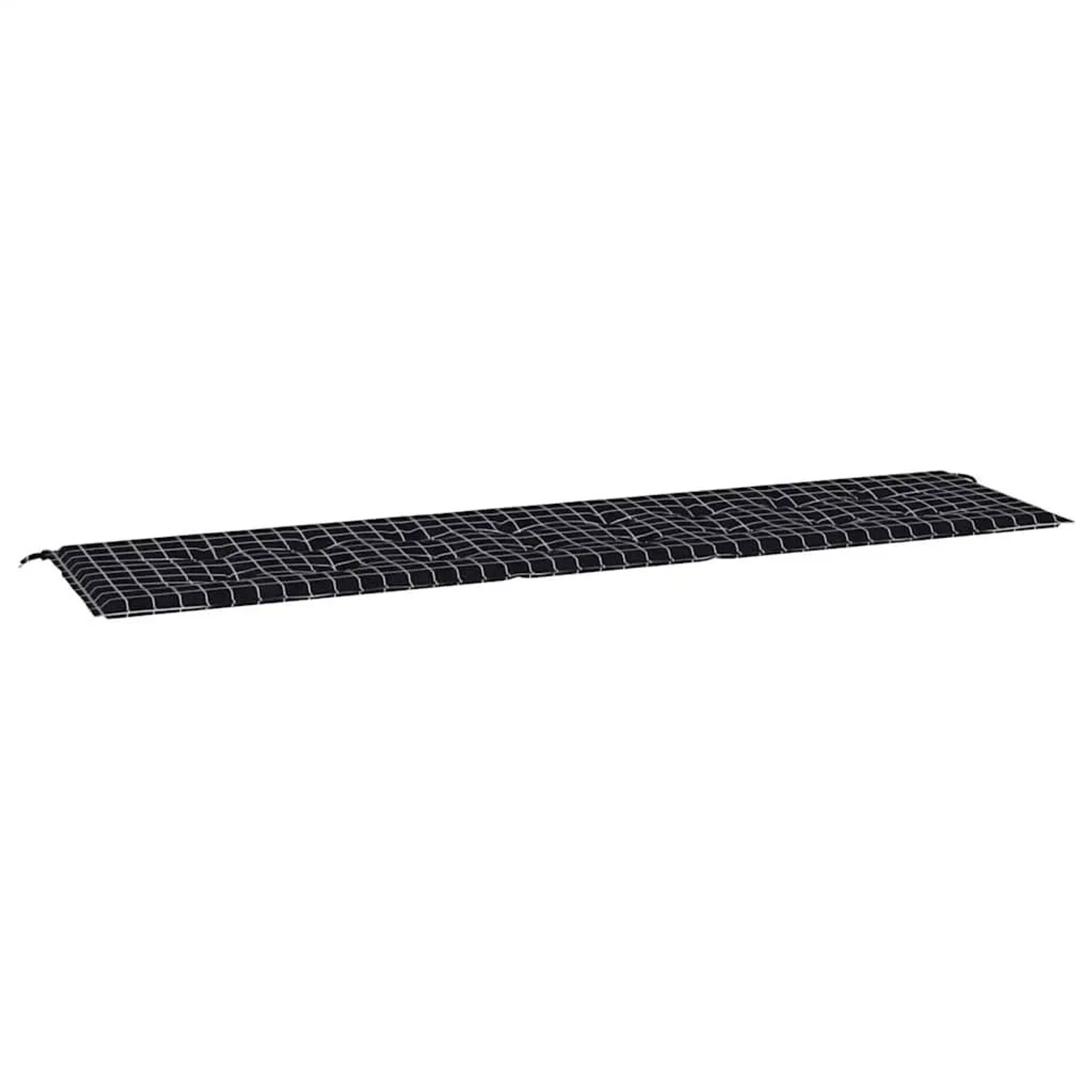 vidaXL Gartenbank-Auflage Schwarz Karomuster 200x50x4 cm Stoff 361202 günstig online kaufen