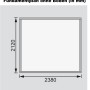 Fundamentplan Karibu Holz-Gartenhaus Sölve, Maße 238x213 cm, ohne Boden.