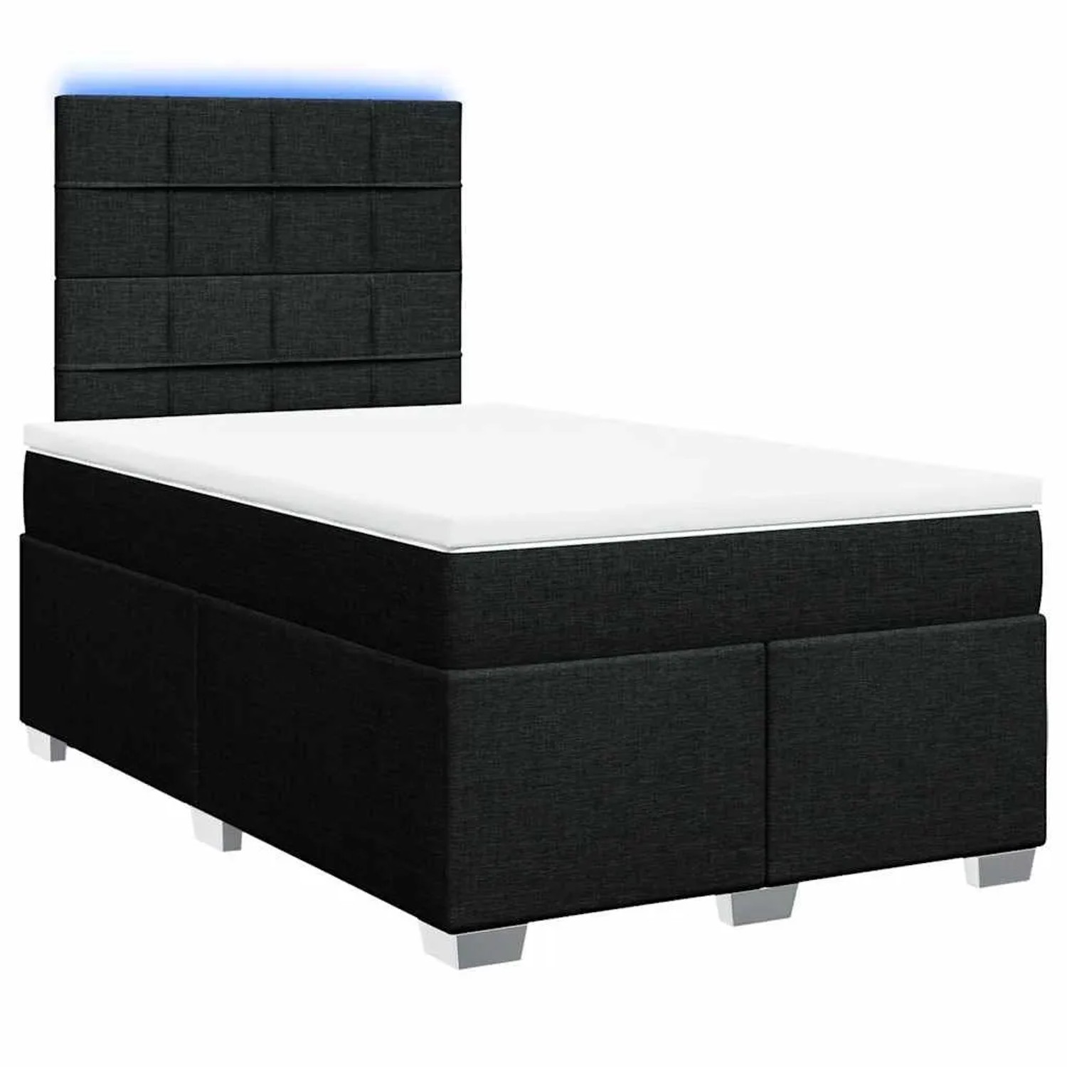 vidaXL Boxspringbett mit Matratze Schwarz 120x200 cm Stoff 3292757 günstig online kaufen