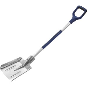 LUX Universal-Schaufel Comfort mit Alustiel und blauem D-Griff für Gartenarbeiten.