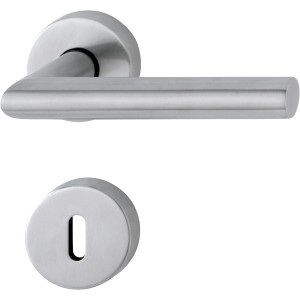 CMI Rosettengarnitur in Winkelform, Edelstahl matt, für Türstärken 38-42mm.