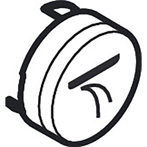 Hansgrohe Symbol Schwall in Schwarz, Ersatzteil für Duschsysteme.