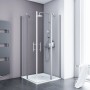 Schulte ExpressPlus Eckeinstieg Duschkabine AlexaStyle2.0 mit Duschwanne, 192x90cm.