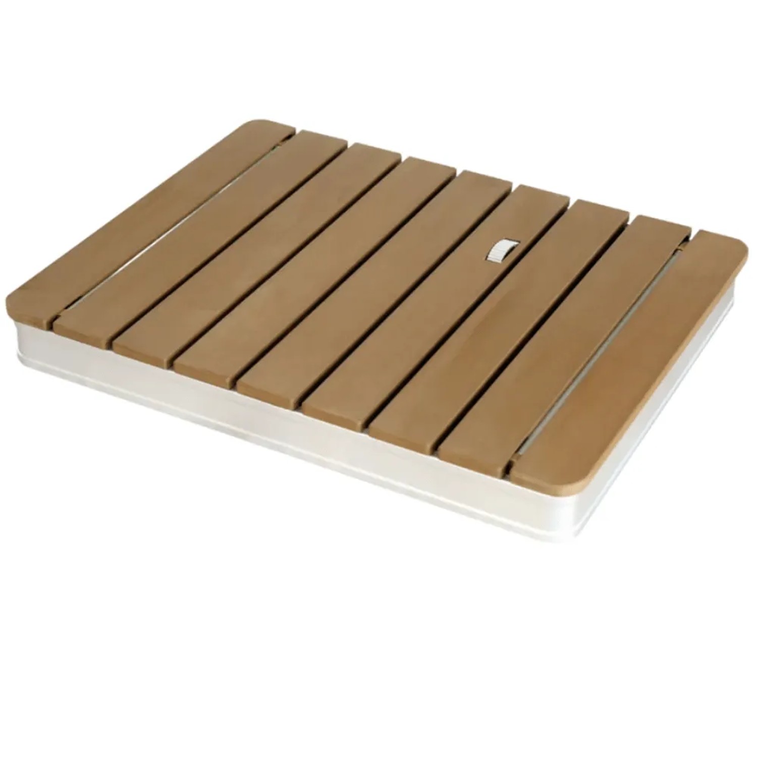 DELUKE Gartendusche Outdoor Eckig TYLIX WPC Bodendusche 4m Fontänenhöhe Außendusche Rutschfest Saunadusche Campingdusche Wetterfest