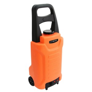 Oranger MAXBLAST 30L Reinigungswagen mit Rädern und Griff für mobile Reinigung.